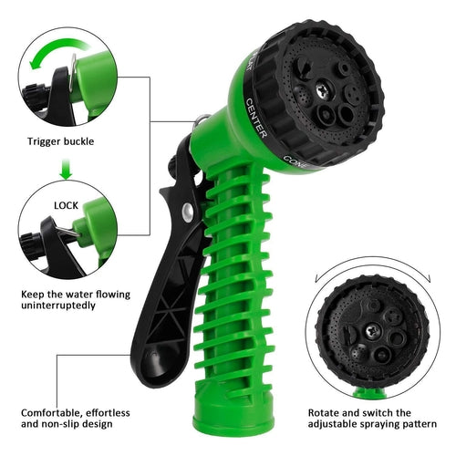 Expanding Expandable Flexible Garden Water Hose w Spray Nozzle 25, 50,