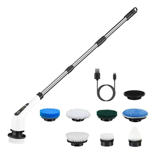 Electric Spin Scrubber Cordless Cleaning Brush Extendable With 8