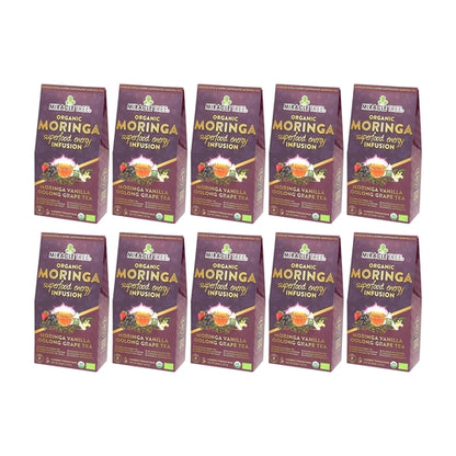 Organic Moringa Energy Tea - Vanilla Oolong Grape - Natural Coffee