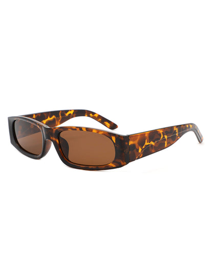 Talon Narrow Retro Rectangle Sunglasses