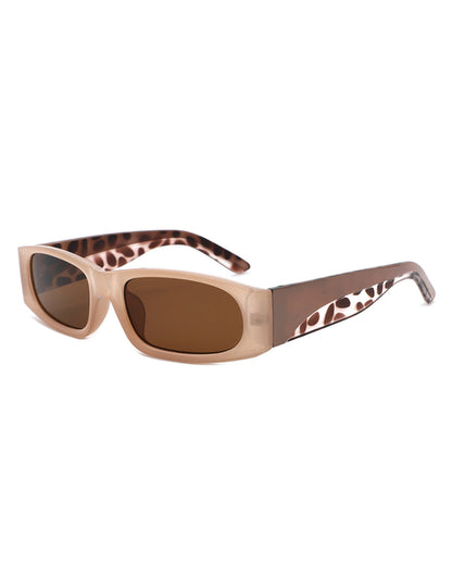 Talon Narrow Retro Rectangle Sunglasses