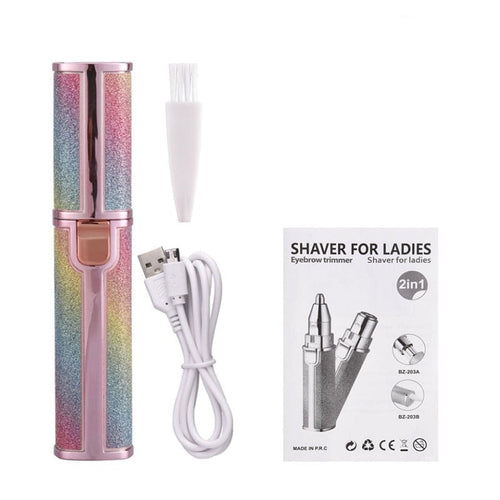 2-in-1 Electric Eyebrow &amp; Facial Hair Trimmer