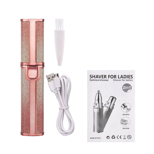 2-in-1 Electric Eyebrow &amp; Facial Hair Trimmer