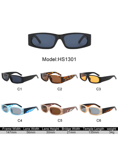 Talon Narrow Retro Rectangle Sunglasses