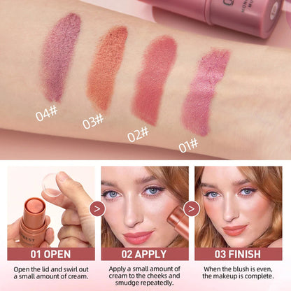 3-in-1 Cream Blush Stick for Cheeks, Lips &amp; Eyes