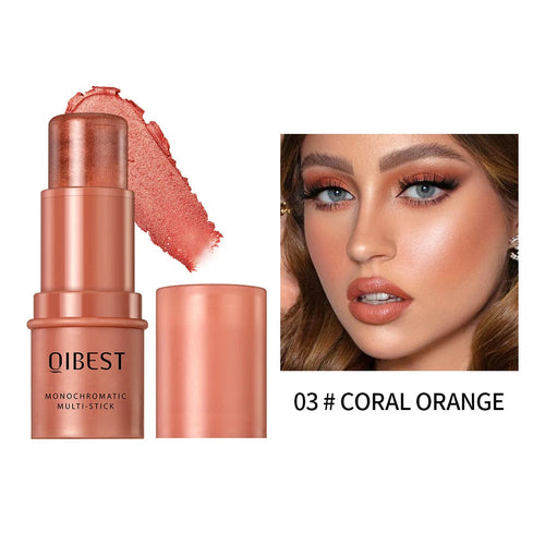 3-in-1 Cream Blush Stick for Cheeks, Lips &amp; Eyes