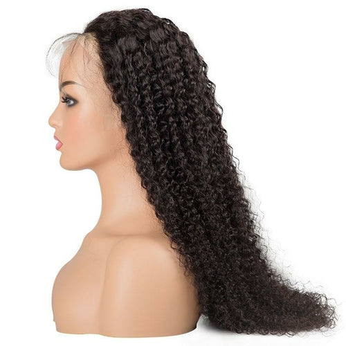 Kinky Curly Human Hair Wig – 13x4 HD Lace, 200% Density