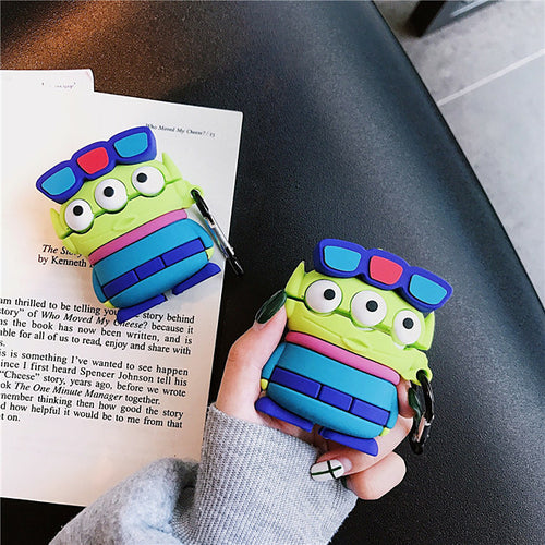 Cartoon Three-eye Boy Wireless Earphone Case For Apple AirPods 1/2