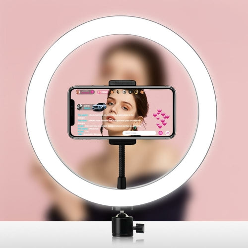 10 inch Ring Light with Phone Holder 3 Lighting Modes 3200-5600K for