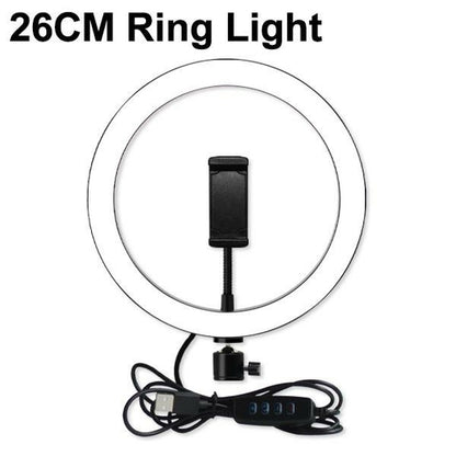 10 inch Ring Light with Phone Holder 3 Lighting Modes 3200-5600K for